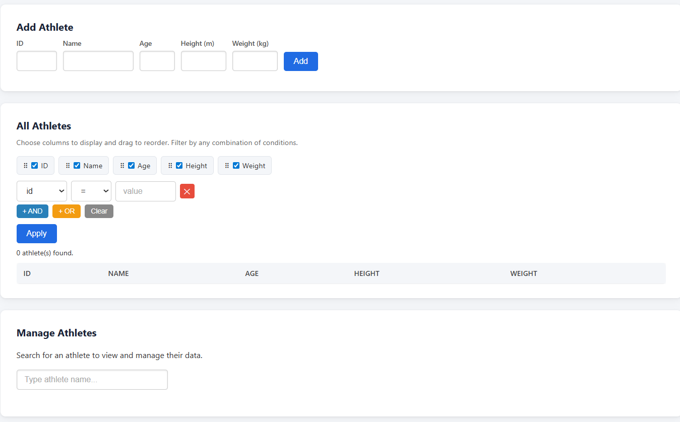 Sport Session Tracker